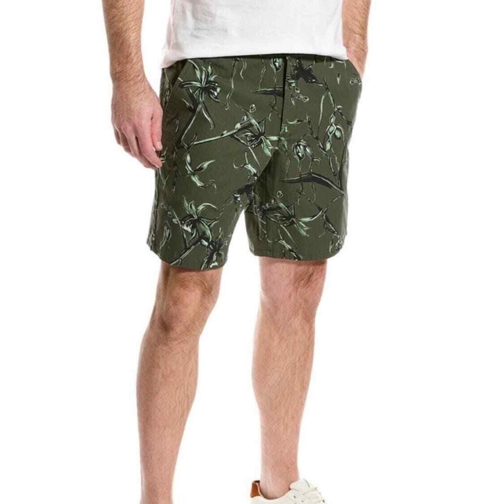 NWT Rag & Bone Perry Floral Ripstop Shorts Men's Green Size 31